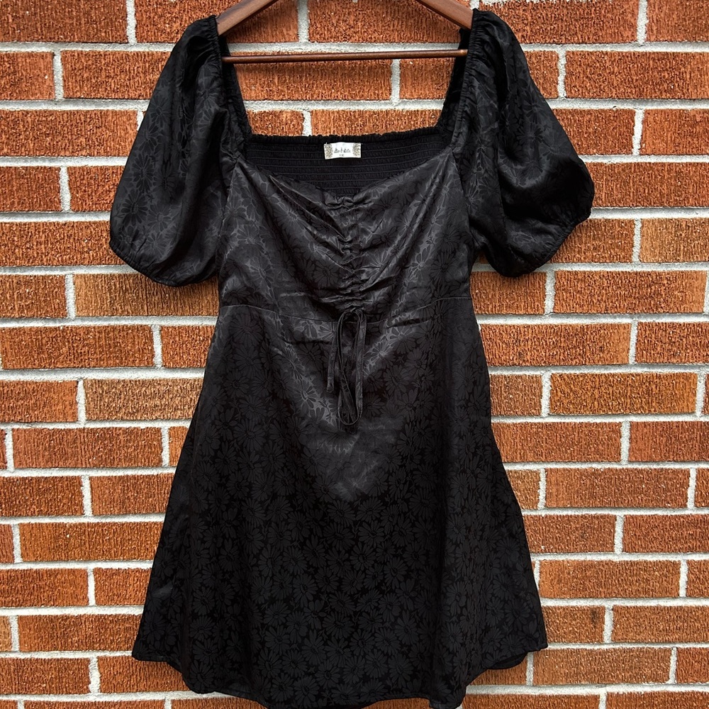 Altar’d State Black Silky Style Dress